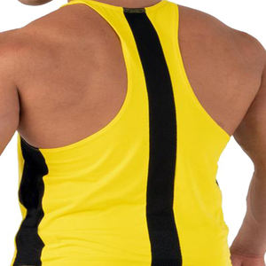 Vêtements de musculation pour hommes, débardeur racerback de couleur unie, fait sur mesure, en coton et polyester, avec service OEM - Product Image 6