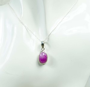 Colgante de Piedra Lunar Rosa Arcoíris Hecho a Mano, Joyería Ovalada de Plata de Ley para Mujer - Product Image 6