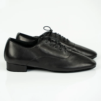 Zapatos de Baile Latinos de Salón, Salsa y Tango para Hombre, de Piel de Oveja y Charol Negro, Profesionales, de Alta Calidad, BOLD & SMART BS 004