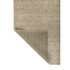 Alfombra Rectangular a Rayas de Lana Tejida a Mano Contour Gold para Sala de Estar, Dormitorio, Pasillo HWL-449 Técnica Artesanal - Product Image 5