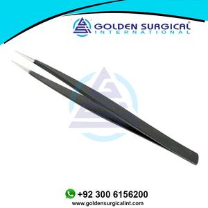 Pince à épiler professionnelle en acier inoxydable à pointe fine avec poignée antistatique et hypoallergénique, fournisseur en gros - Product Image 6