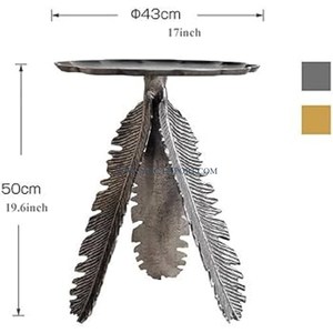 Aluminio negro hoja antigua diseño de gran tamaño mesa auxiliar de café Hogar y boda regalo decorativo cama habitación mesa auxiliar - Product Image 1