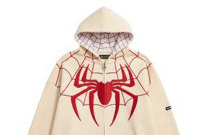 Sweat à capuche unisexe en molleton 100% coton avec broderie graphique rouge, coupe-vent d'hiver, streetwear décontracté, service OEM, motif uni - Product Image 3