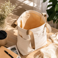 Sac fourre-tout en toile multi-poches, expédition rapide, approvisionnement direct d'usine, certifié OEKO-TEX, pour commande personnalisée professionnelle