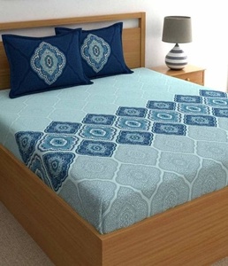 Sábanas _ Sábana de cama suave de gran calidad para el hogar 100% algodón Sábanas ajustadas King con 2 fundas de almohada Algodón, - Product Image 1