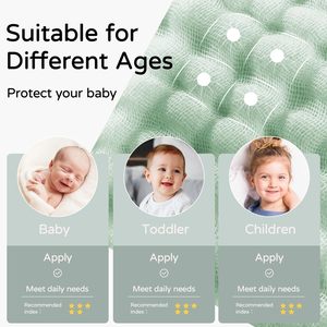 ชุดผ้าขนหนูคลุมศีรษะสำหรับเด็กทารกและเด็กเล็ก ผ้ามัสลินเนื้อนุ่ม ซึมซับน้ำได้ดี ขนาดใหญ่ - Product Image 5