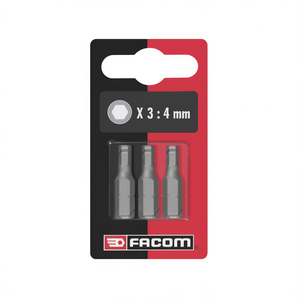 Facom Series 1 <b>Set</b> of 3 <b>Screw</b> Bits for Metric Countersunk Hex Head <b>Screws</b> - Product Image 3