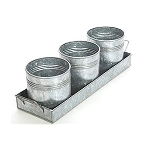 Good Quality Big Size Galvanized Iron <b>Planter</b> Pot Decorative with Metal Stand Garden And Interior Decor Iron <b>Planter</b> - Product Image 3