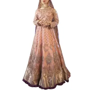 Trang Phục Hồi Giáo Pakistan Truyền Thống Ấn Độ Đầm Frocks Đầm Hồi Giáo Vải Chiffon Thiết Kế Thủ Công