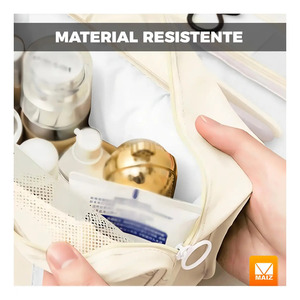 Borsa per Cosmetici e Articoli da Toeletta, Organizer da Viaggio Portatile, Forma Rettangolare, Design in Tessuto Liscio - Colori Assortiti 8-8.9 pollici - Product Image 3