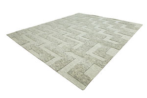 Collection 8 x 10 Tapis d'intérieur marocain abstrait en laine de Nouvelle-Zélande, fait main, 100% laine, ivoire, tapis de prière rigide, doux, soyeux et lisse - Product Image 2