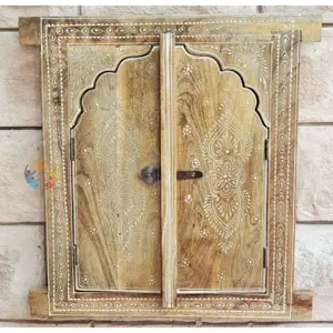 Houten Raam Jharokha Handgemaakt Antiek Stijl Frame Rajasthani Uniek Muur Decor Indiaanse Kunst Nieuwe Aankomst Muur Opknoping Frame