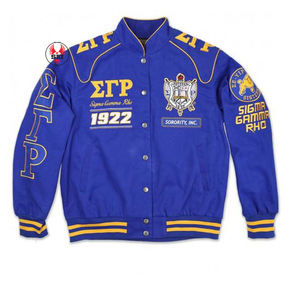 Chaqueta de carreras para mujer bordada Sigma Gamma Rho Sorority, chaqueta de carreras bordada personalizable para mujer - Product Image 6