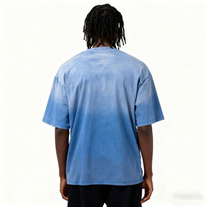 T-shirt vierge unisexe OEM 2026, nouveau design, coupe classique, 240 g/m², délavé à l'acide, 100 % coton tricoté, style streetwear vintage - Product Image 3