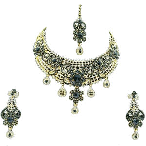 Luxury Color Bridal Necklace and Earring <b>Set</b> <b>Women</b> Alloy Zircon Vintage Wedding Engagement <b>Gift</b> Jewelry Brides Accessories - Product Image 2