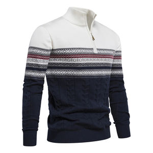 Luxury High Quality Round Neck Knitted 100% <b>Wool</b> <b>Cardigan</b> <b>Men</b> Autumn Winter New Casual Warm Comfortable with Pattern Front - Product Image 6