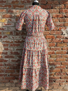 Estampado a mano | Verano | Vestido de algodón | Estampado floral | Hecho a mano - Product Image 6