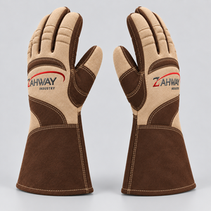 Gants de travail en cuir, longueur poignet, durables, style décontracté pour l'extérieur, impression par transfert thermique, gants de soudage de haute qualité pour unisexe - Product Image 5