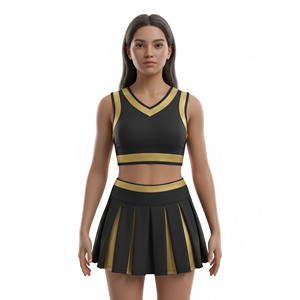 Uniformes de Animadoras Personalizados en Oferta, Conjunto de Uniforme Varsity de Spandex/Poliéster con Impresión por Sublimación, Diseño Gratuito, Uniformes de Animadoras para la Línea Lateral - Product Image 1