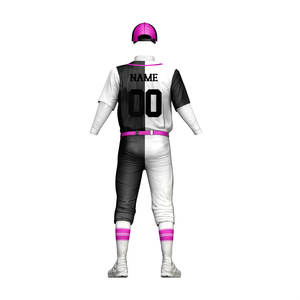 2025 Jersey y pantalones de béisbol personalizados para hombres, camisetas transpirables con estampado Digital, uniforme de softbol, sublimación, patrón en blanco - Product Image 4