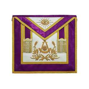 Tablier de qualité supérieure Regalia avec bord décoratif à finition lisse et point fin fabriqué pour les uniformes de cérémonie et les occasions rituelles - Product Image 6