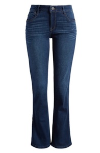 Vente en gros de pantalons skinny décontractés taille haute en denim pour femmes de couleur unie droite pour l'été Service OEM disponible - Product Image 4