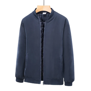 High Quality Polyester <b>Men's</b> Bomber <b>Jacket</b> with Coated Stand Collar Hooded Design Quilted Style Quick Dry Feature - Product Image 1