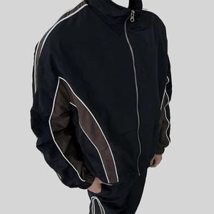 Custom <b>Jacket</b> Training Jogging Wear Windbreaker Waterproof <b>Zip</b> <b>up</b> <b>Jacket</b> Vintage Nylon Windbreaker Tracksuits for Men - Product Image 3