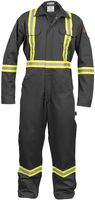 Combinaison de travail unisexe en polyester haute visibilité - Certifiée CE, équipement de sécurité antibactérien avec détection d'aiguilles, fermeture éclair latérale pour un enfantement/débarrassement facile