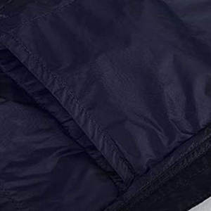 Veste matelassée en toile pour homme, style streetwear, bleu marine, légère, isolée, imperméable, chaude, pour l'extérieur, brodée, OEM - Product Image 4