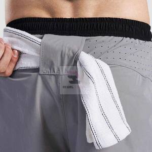 100% Polyester High Waist <b>Gym</b> <b>Shorts</b> Double Layer Breathable Plain Dyed Solid Pattern Lace Eco-Friendly Casual Style OEM Service - Product Image 5