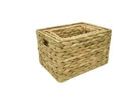 Cesta de jacinto de agua hecha a mano, organizador de almacenamiento ecológico para ropa, juguetes, lavandería, decoración del hogar, tejido a mano Natural - Product Image 3