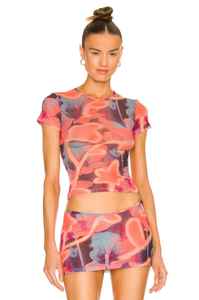 Camiseta de Moda para Mujer y Top Corto con Estampado de Sublimación Personalizado, Transpirable, Ajustada, de Manga Corta - Product Image 2