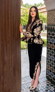 Hermoso diseño de bordado a mano en chaqueta negra y vestido karakou con cuentas de cristal adornadas, piedra, trabajo dabka @ 2024 - Product Image 2