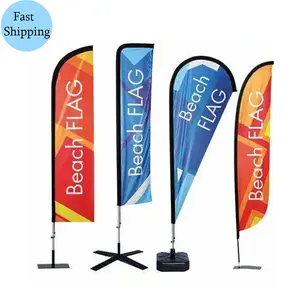 Supplier Flying Flag Banner Car Dealership Flag Custom Branded Beach Flag for Promotional Event