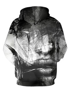 OEM Men's <b>Trendy</b> Outdoor Clothing Geometric Pattern <b>Hoodie</b> Made of 100% Cotton Breathable Sweatshirt for Winter - Product Image 5