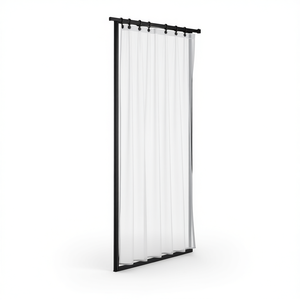 Cielo - Cortina de Ducha con Marco Negro Mate, Tamaño Fijo para Pared de 80 cm de Altura y 190 cm de Ancho - Product Image 3