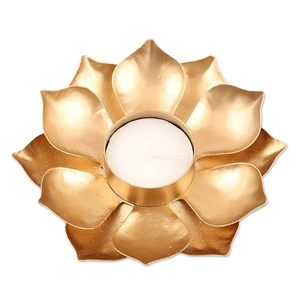 Bougeoirs de luxe modernes en forme de tournesol, nouveau style de bougeoir en métal tendance, bon prix, pour mariage, bougie décorative - Product Image 1