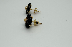 Boucles d'oreilles trèfle à quatre feuilles à la mode ensemble bijoux en agate taille 12mm - Product Image 2