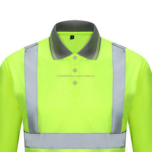 Camiseta de Seguridad Reflectante de Alta Visibilidad Azul Marino, Mangas Largas, Camisetas de Trabajo de Construcción con Reflector de Flecha - Product Image 5