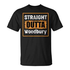 USA <b>Vintage</b> Retro Humor T-Shirt Straight Outta Woodbury Minnesota Limited Edition Promotional <b>Item</b> - Product Image 1
