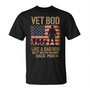 เสื้อยืดลายธงชาติสหรัฐฯ สำหรับทหารผ่านศึก แบบเดียวกับเสื้อของคุณพ่อ แต่แก้ปัญหาอาการปวดหลังได้ดีขึ้น ของขวัญส่งเสริมการขายสำหรับทหารผู้ซื่อสัตย์ - Product Image 3