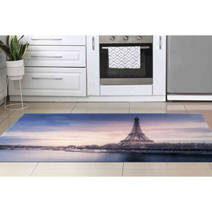 Tapis Tour Eiffel, Tapis Eiffel, Tapis Paris, Tapis paysage, Tapis imprimé, Tapis en chenille - Product Image 4