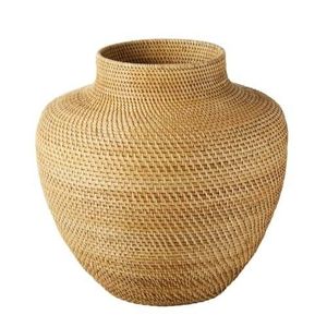 Florero de ratán único con Diseño Artesanal, perfecto para casas eclécticas y espacios interiores artísticos contemporáneos - Product Image 5