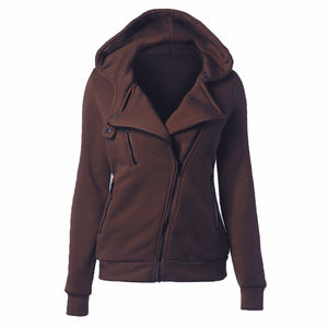 Sudadera con Capucha y Cuello Alto Estampada Personalizada para Mujer, Otoño Invierno |   Chaqueta tipo jersey con mangas farol y transpirable - Product Image 4