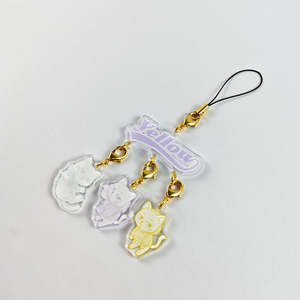 Connectable Acrylic Charm <b>Keychain</b> with UV Printing Cute <b>Anime</b> Design Stainless Steel Key Holder - Product Image 1