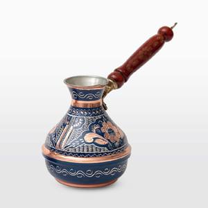 Cafetière turque en laiton et cuivre avec poignée en bois, vaisselle, tasse à café, décoration de table pour la maison, la cuisine, le restaurant, l'hôtel, les fêtes - Product Image 5