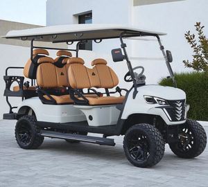 รถกอล์ฟไฟฟ้า 6 ที่นั่ง ใช้พลังงานลิเธียมไอออน สำหรับสถานที่ท่องเที่ยว รีสอร์ท และมหาวิทยาลัย ขับขี่นุ่มนวล ระยะทางวิ่งไกล - Product Image 5