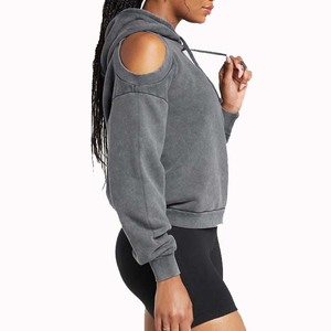 Sudaderas con capucha para mujer Ropa de mujer de calidad premium Sudaderas con capucha Ropa informal Superventas 2025 Transpirable OEM Jersey de contraste para mujer - Product Image 3