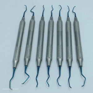 Lot de 7 CURETTES DENTAIRES PARODONTALES GRACEY SET de 7 INSTRUMENTS DENTAIRES DOUBLE END Grip Instruments dentaires à double extrémité - Product Image 5